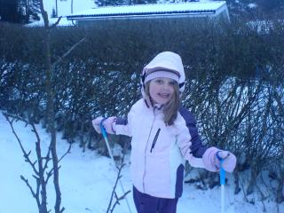 Sofia åker skidor